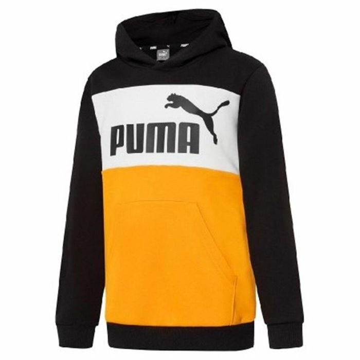 Sweat à capuche enfant Puma Essentials+ Colourblock Jaune 0 Sweat à capuche enfant Puma Essentials+ Colourblock Jaune 0
