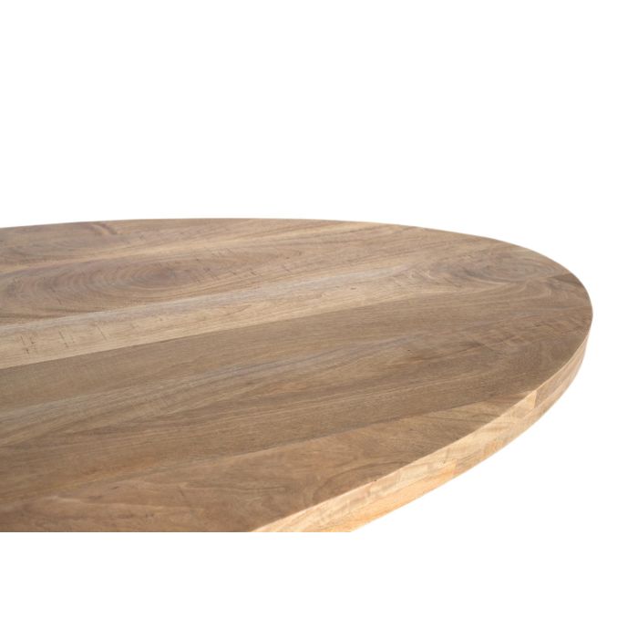 GINER Y COLOMER Table de Salle à Manger Ovale en Bois de Mango Massif et Métal Noir - Dimensions : 200 cm (Longueur), 71 cm (Hauteur) 3 GINER Y COLOMER Table de Salle à Manger Ovale en Bois de Mango Massif et Métal Noir - Dimensions : 200 cm (Longueur), 71 cm (Hauteur) 3