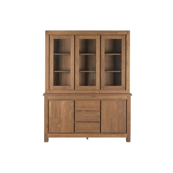 Présentoir Home ESPRIT Verre bois de teck 160 X 45 X 210 CM 1 Présentoir Home ESPRIT Verre bois de teck 160 X 45 X 210 CM 1