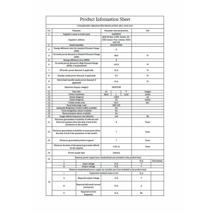 Écran Samsung Odyssey Ark S55CG970NU 4K Ultra HD 55" 13