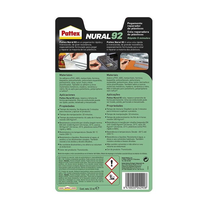Adhésif instantané Pattex Nural 92 22 ml 1 Pièce 2