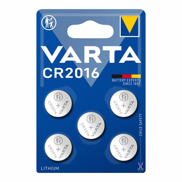 VARTA Batterie Knopfzelle CR2016 6016101415 3V Lithium 5 pièces