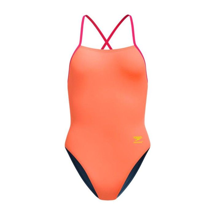 Maillot de bain femme Speedo FL Solid Tie Back Orange 0 Maillot de bain femme Speedo FL Solid Tie Back Orange 0