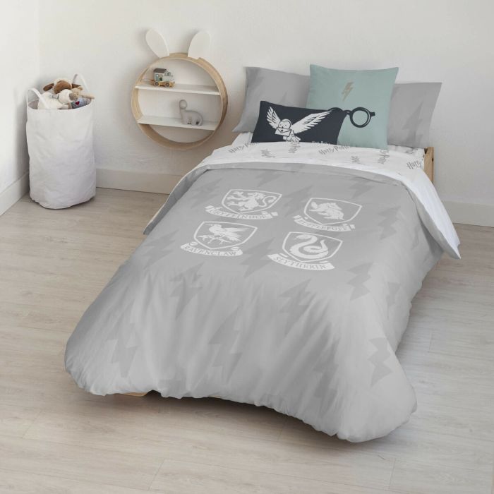 Housse de Couette Harry Potter Hogwarts Shields Multicouleur 175 Fils 260 x 240 cm Lit king size 4