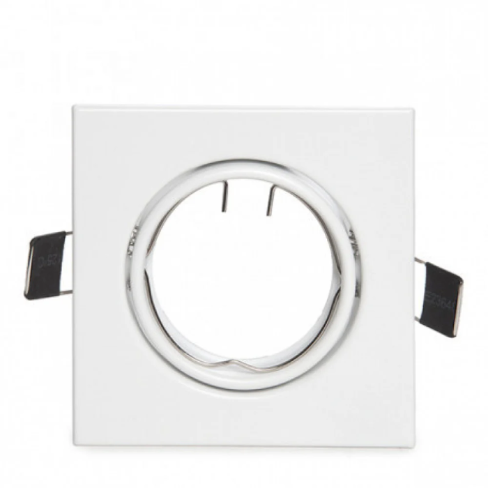 Aro Downlight Basculant Carré en Aluminium Blanc 83/83mm 1