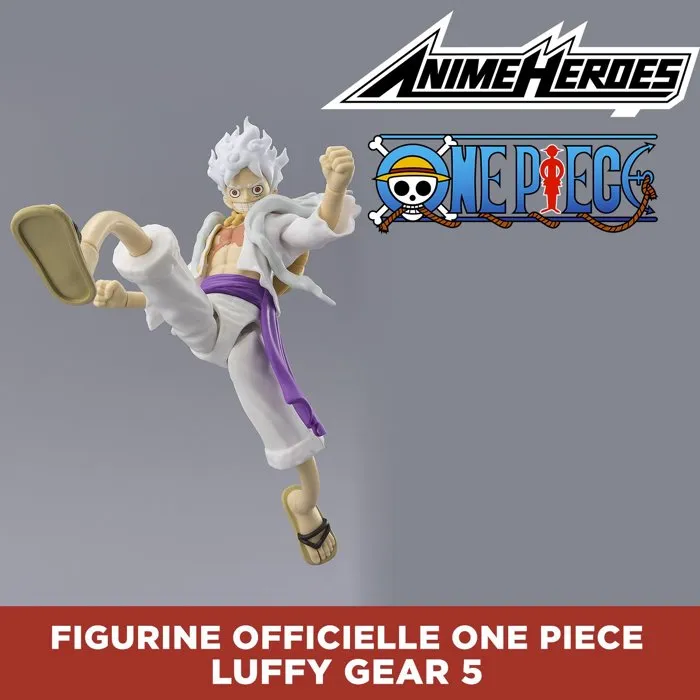 Bandai 37054 - Figurine Anime Heroes One Piece Luffy Gear 5 - Figurine d'action articulée 17 cm - Bandai Bandai 37054 - Figurine Anime Heroes One Piece Luffy Gear 5 - Figurine d'action articulée 17 cm - Bandai