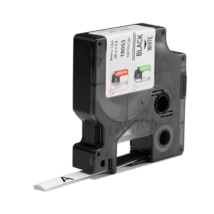 Ruban Laminé pour Etiqueteuses Dymo 18053 Blanc/Noir Noir/Blanc 9 mm 1