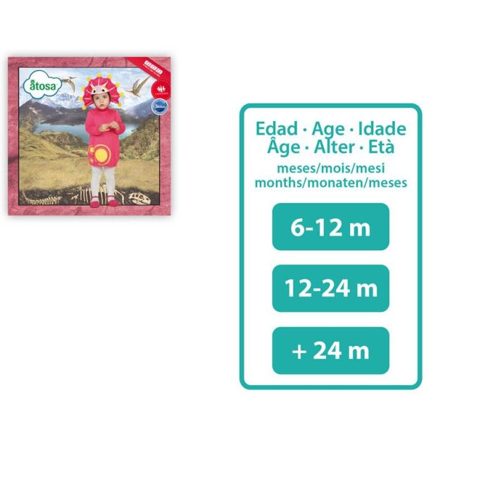 Déguisement Dragon Bébé Fille 0-6 Mois, Costume Fête Animaux, 2 Pièces (Capuche + Tenue), Polyester Rose