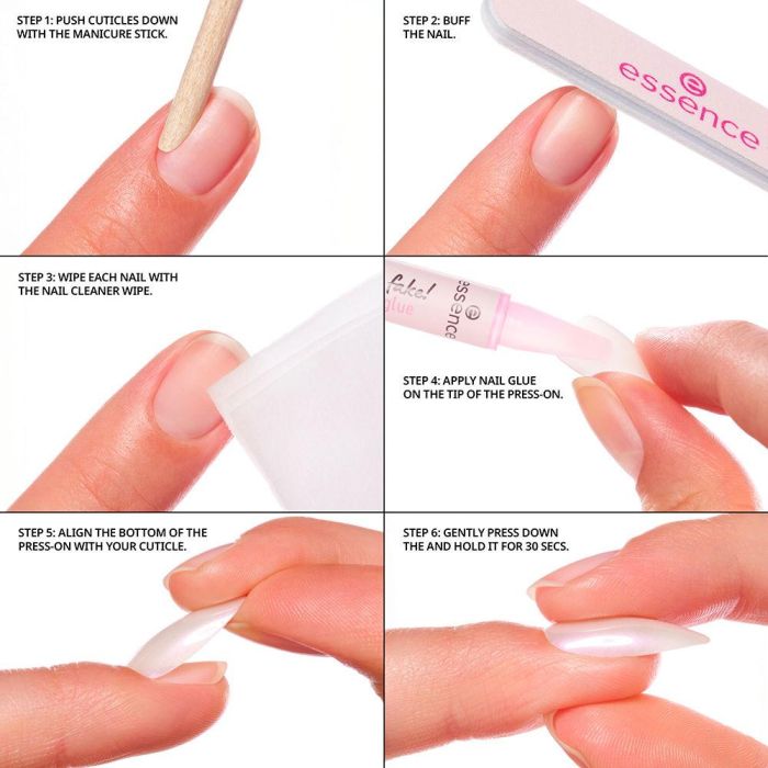 Essence Faux Ongles ! Coffret N° 04 - Blanc Nu, 6 Pièces 3 Essence Faux Ongles ! Coffret N° 04 - Blanc Nu, 6 Pièces 3