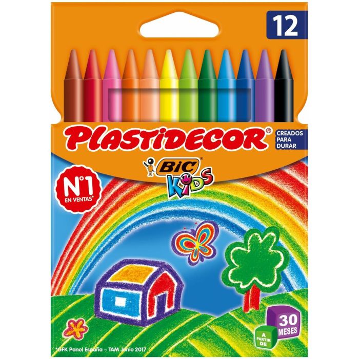 Crayons gras de couleur Bic Multicouleur 6 Crayons gras de couleur Bic Multicouleur 6