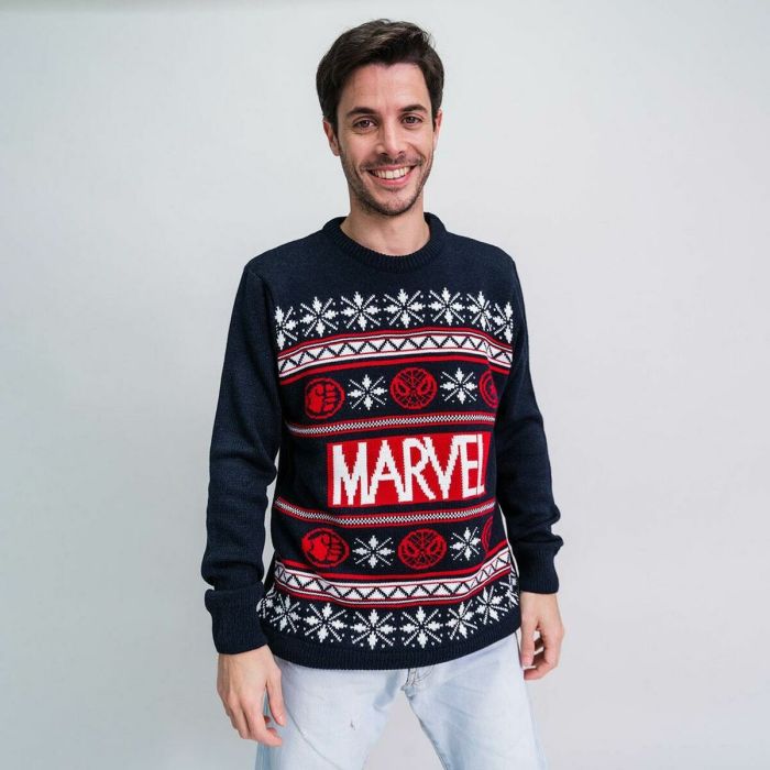 Pull unisex Marvel Bleu foncé 4