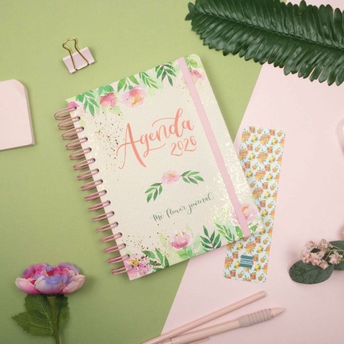 Agenda Finocam THE FLOWER JOURNAL A5 15,5 x 21,2 cm Rose 2026 10