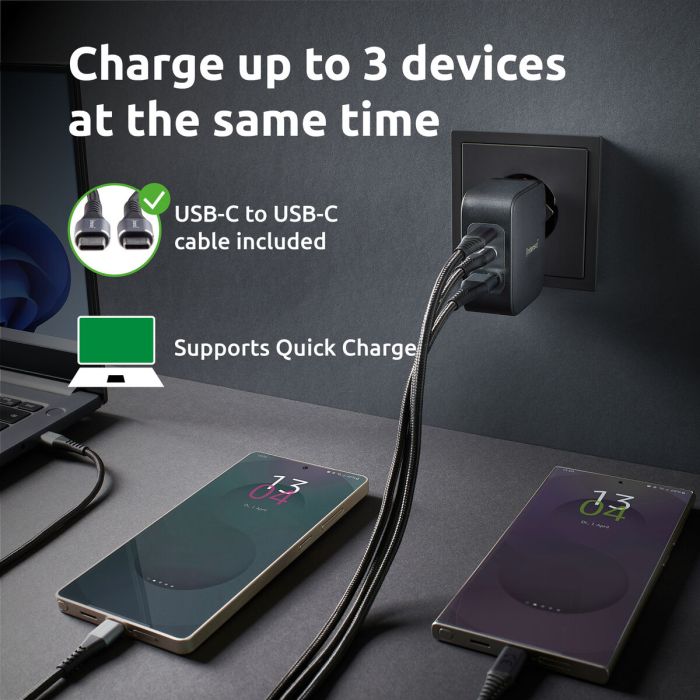 Chargeur mural INTENSO GaN W100ACC Noir 100 W 8