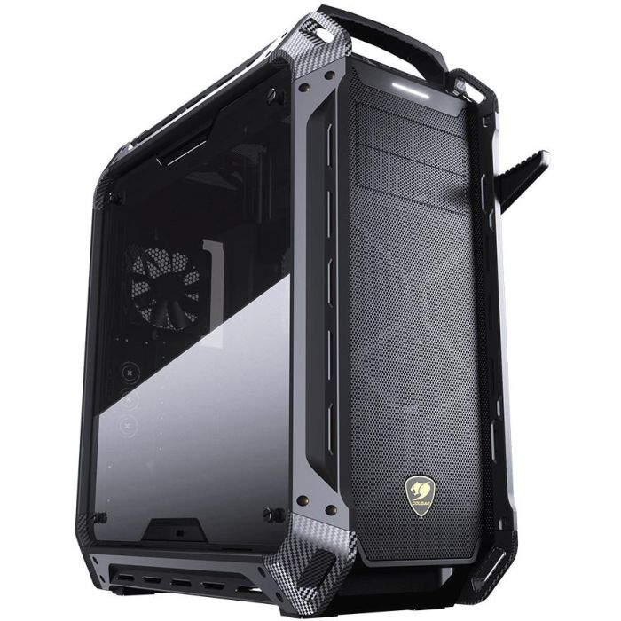 Cougar CGR-6AMKB-G - Boîtier PC Gaming Full-Tower Noir, Mesh, Verre Trempé, Support ATX/EATX/micro-ATX/Mini-ITX, Gestion des Câbles, 8 Slots, Refroidissement Avancé