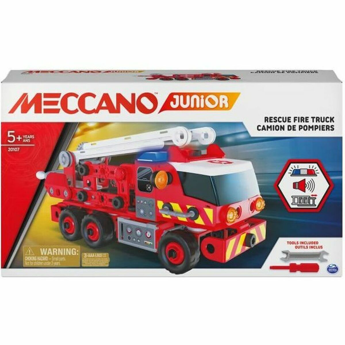 Camión de Bomberos Meccano STEM Luz LED con sonido - Bixoto.com