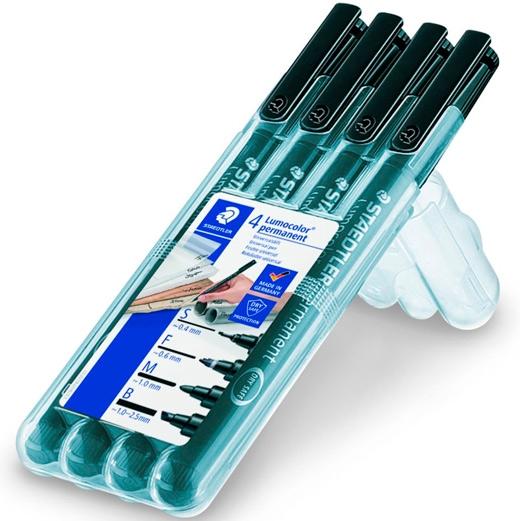 Staedtler Lumocor 318 Caja 10 Rotuladores Permanentes 0.6mm Negro