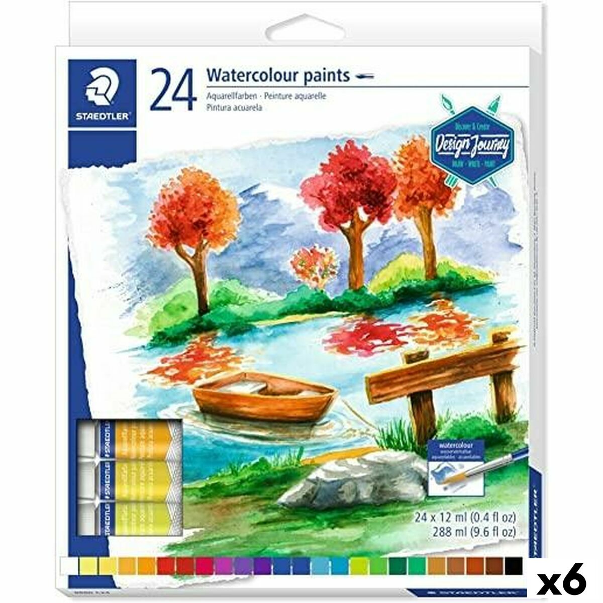 Pintura acrílica Staedtler, 12 colores