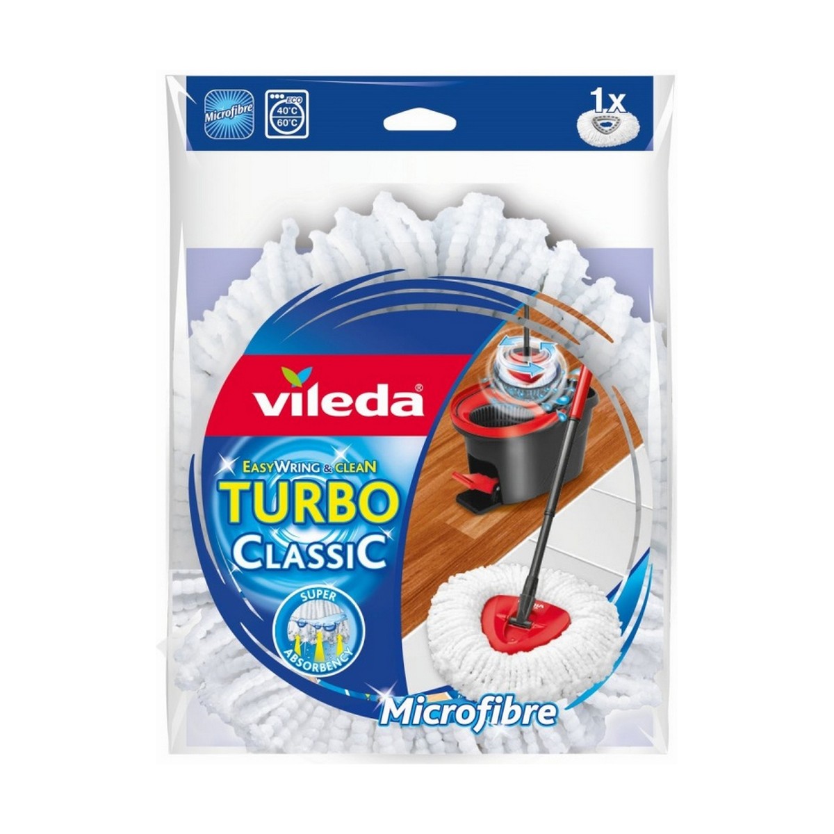 Vileda Turbo Ultramax - Mopa de microfibras 2 en 1