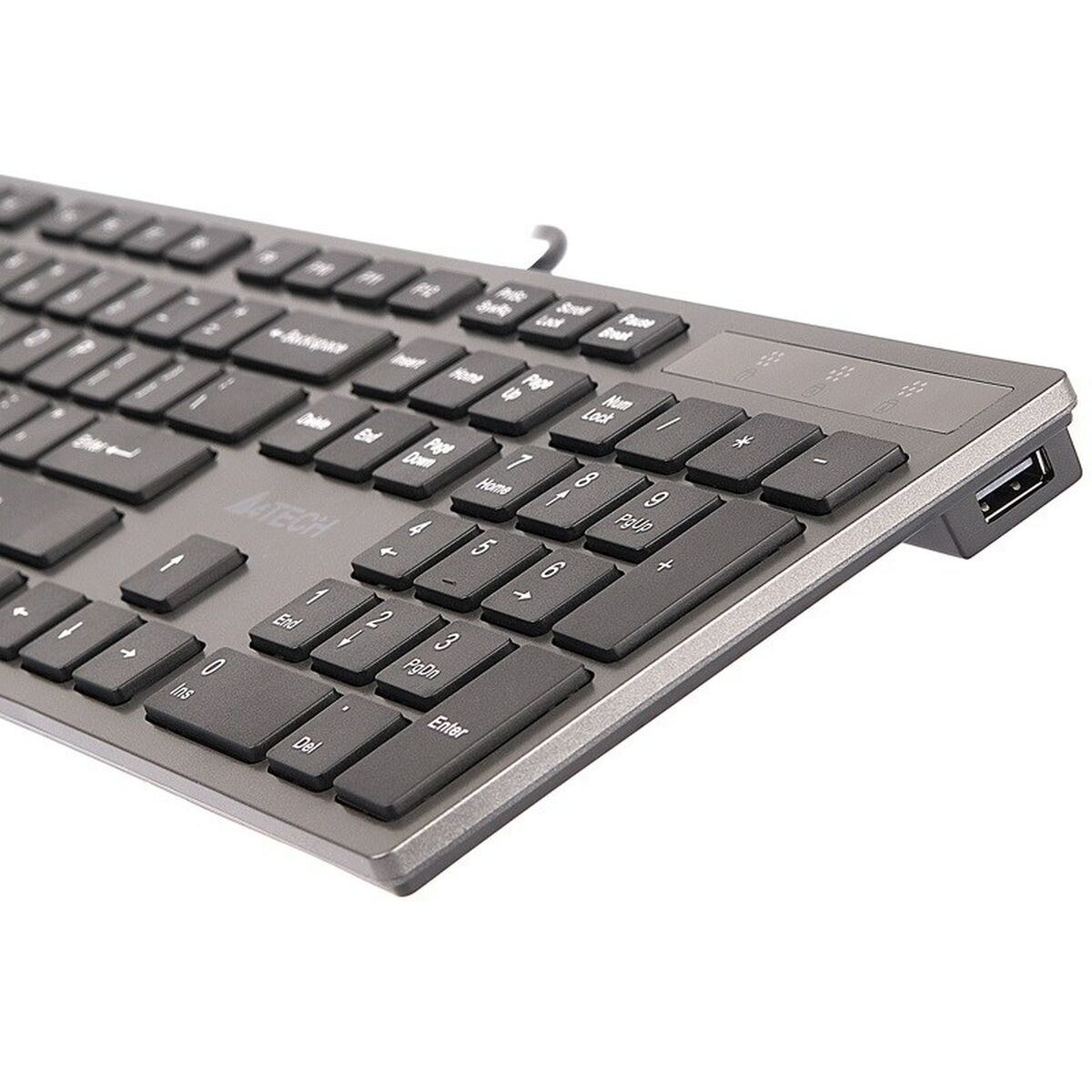 Teclado A4 Tech KV-300H QWERTY Negro Gris Monocromo Negro/Gris - Bixoto.com
