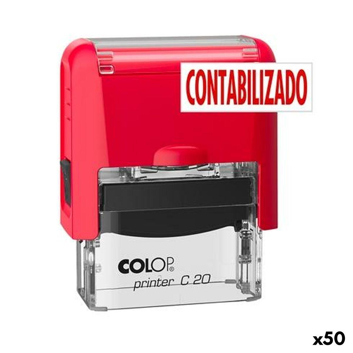 Sello Colop PRINTER C20 CONTABILIZADO Rojo (50 Unidades) - Bixoto.com