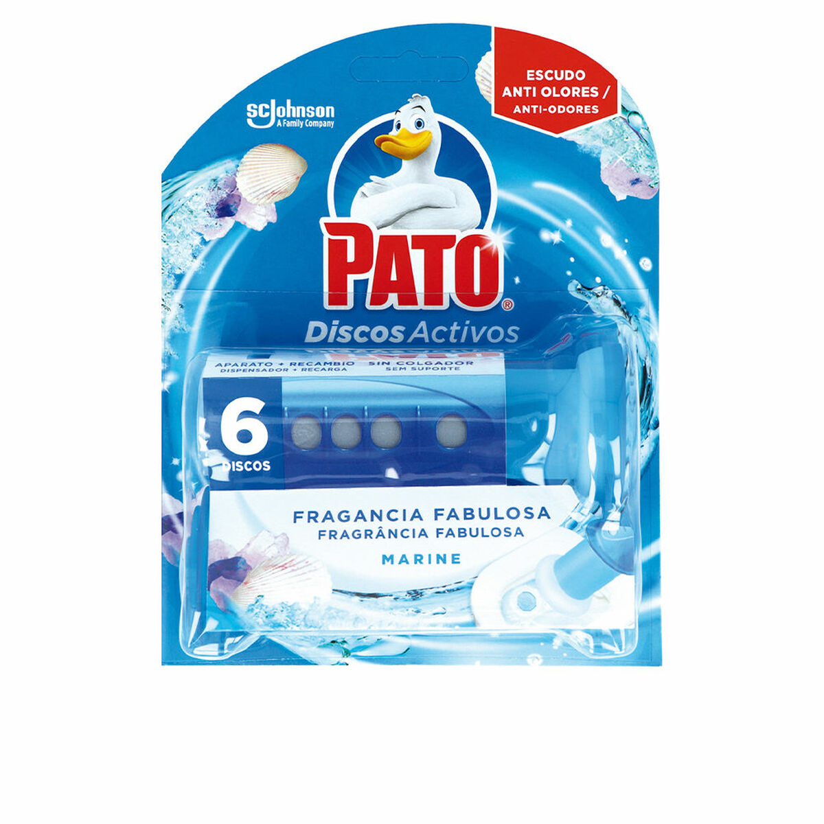PATO® Discos Activos WC Lima para Inodoro, Limpia y Desinfecta