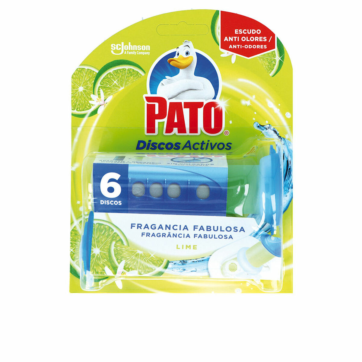 Ambientador de inodoro Pato Pato Wc Active Clean Desinfectante Pino 2  Unidades 