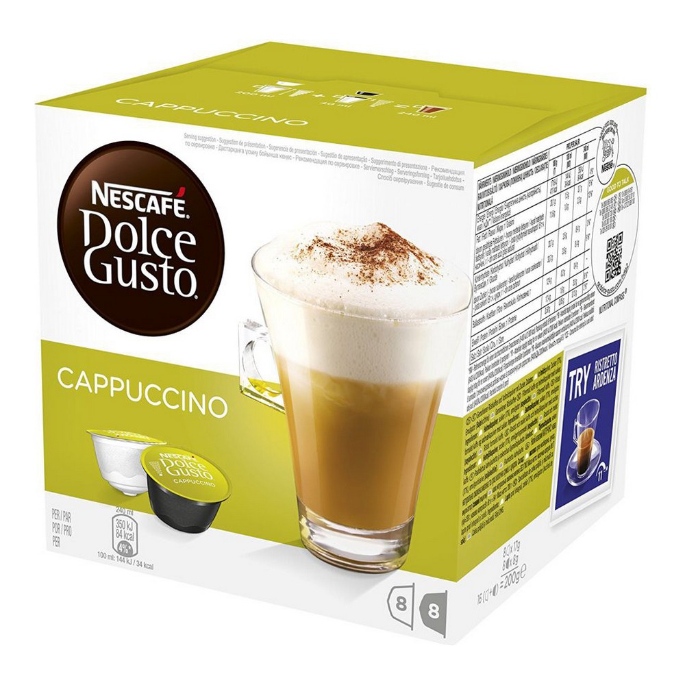 Café con leche delicato en cápsulas Nescafé Dolce Gusto 16 unidades de 11,7  g.