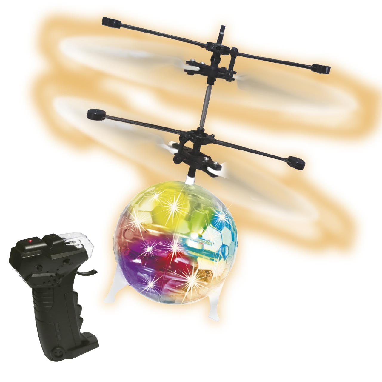 Juguete de bola voladora LED, bola voladora giratoria portátil