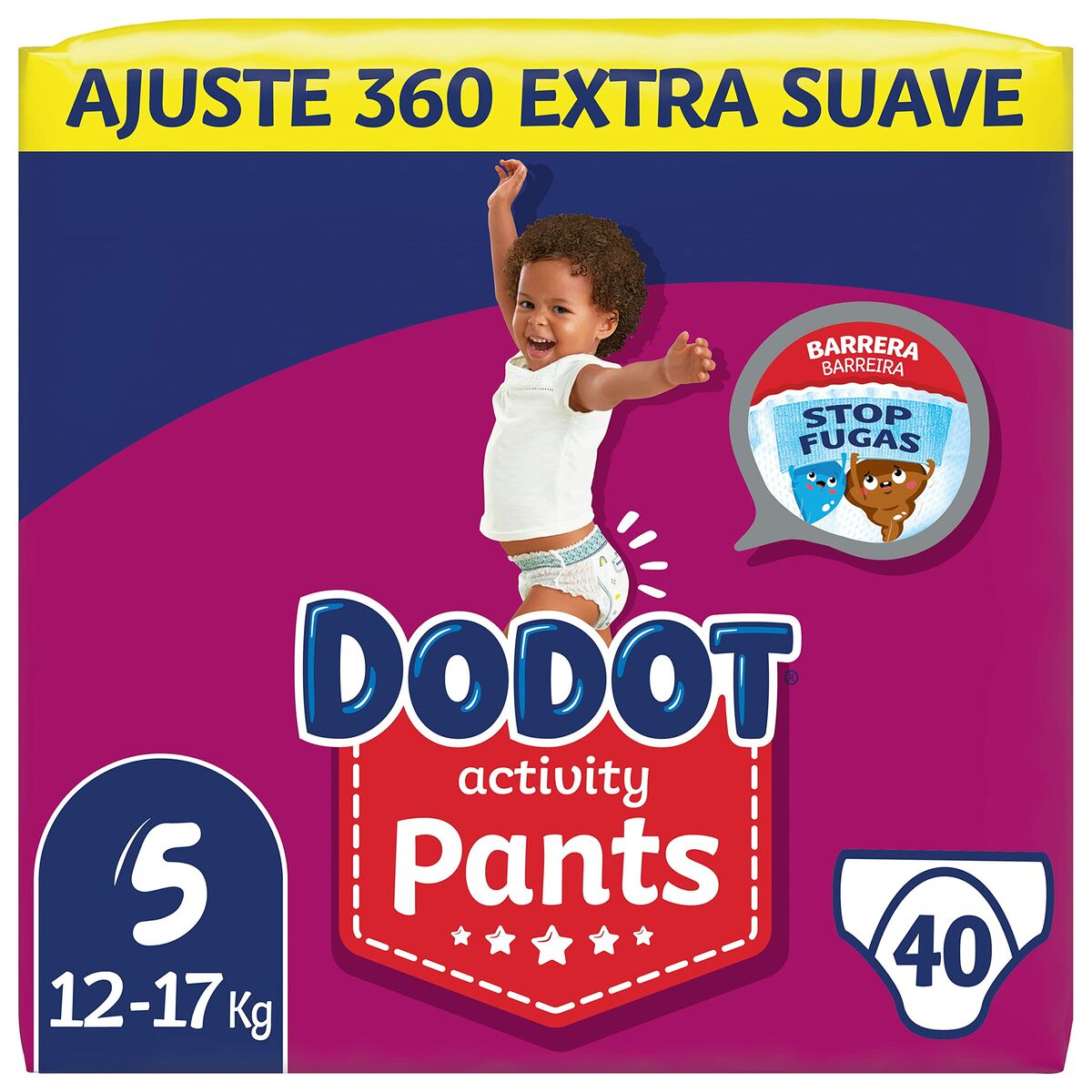DODOT Pañales Activity Pants Talla 5 (12-17kg) 40 Unidades
