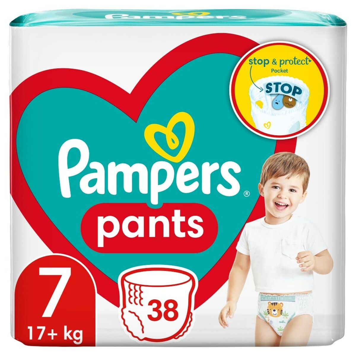 Pampers Pants - Pañales braguita, talla 6 (15 + kg), 19 uds.