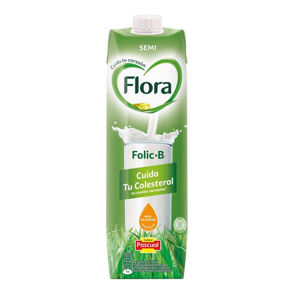 leche semidesnatada ligera folic b, 1l