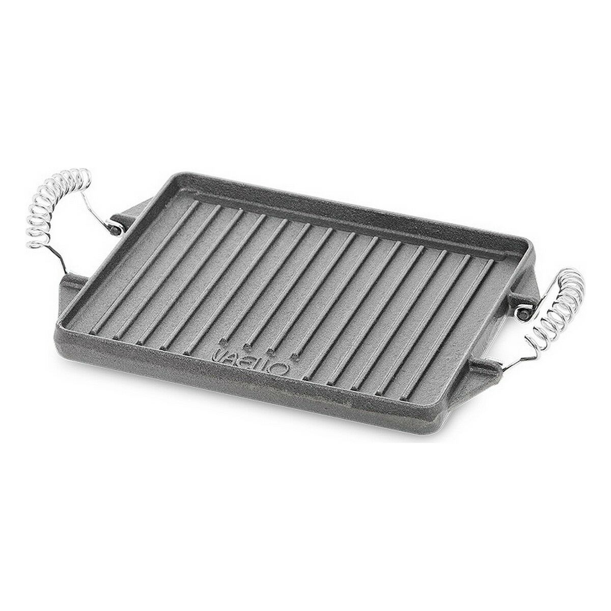 Plancha grill rectangular de hierro fundido - 43 x 24 cm - El