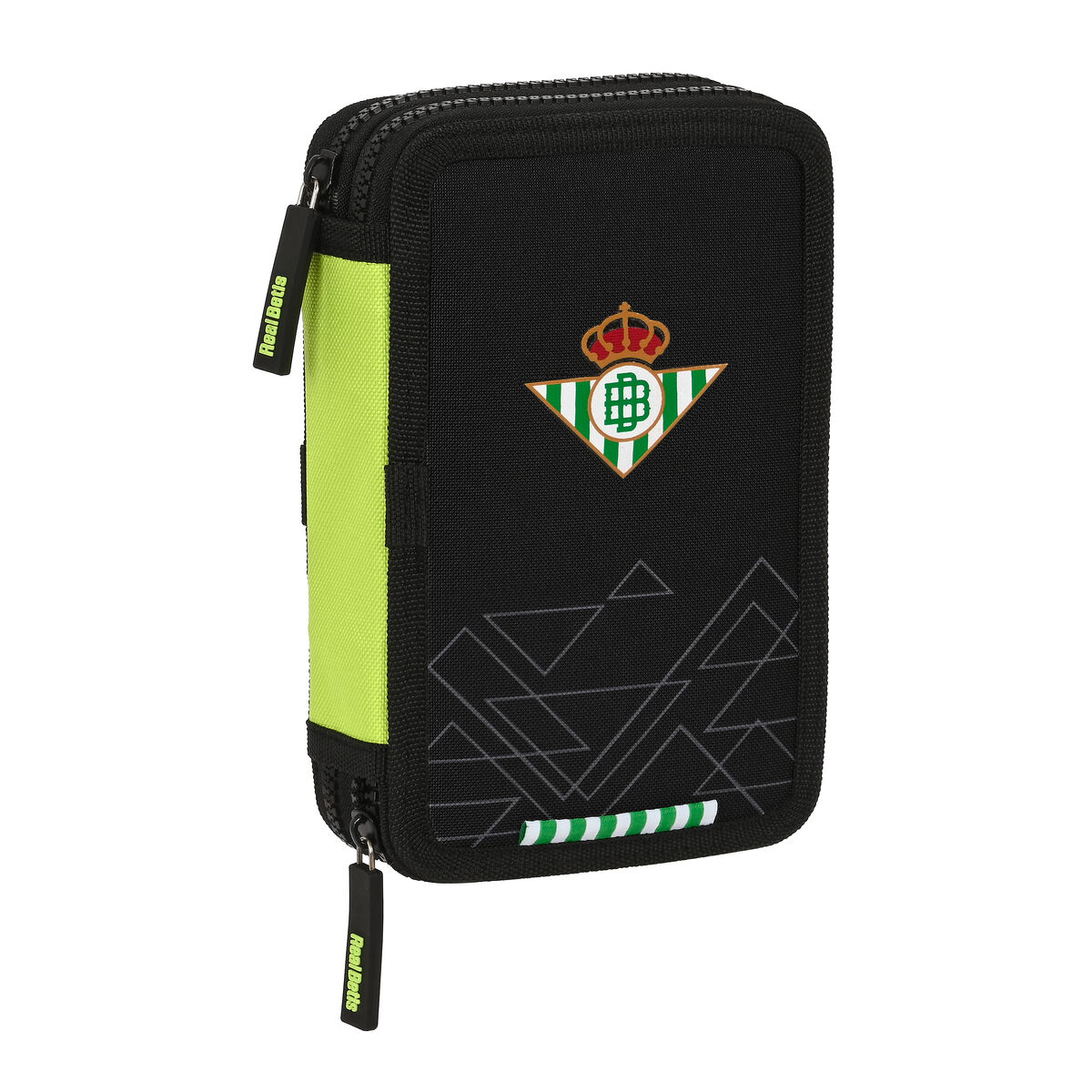 Portatodo triple rectangular Real Betis negro 