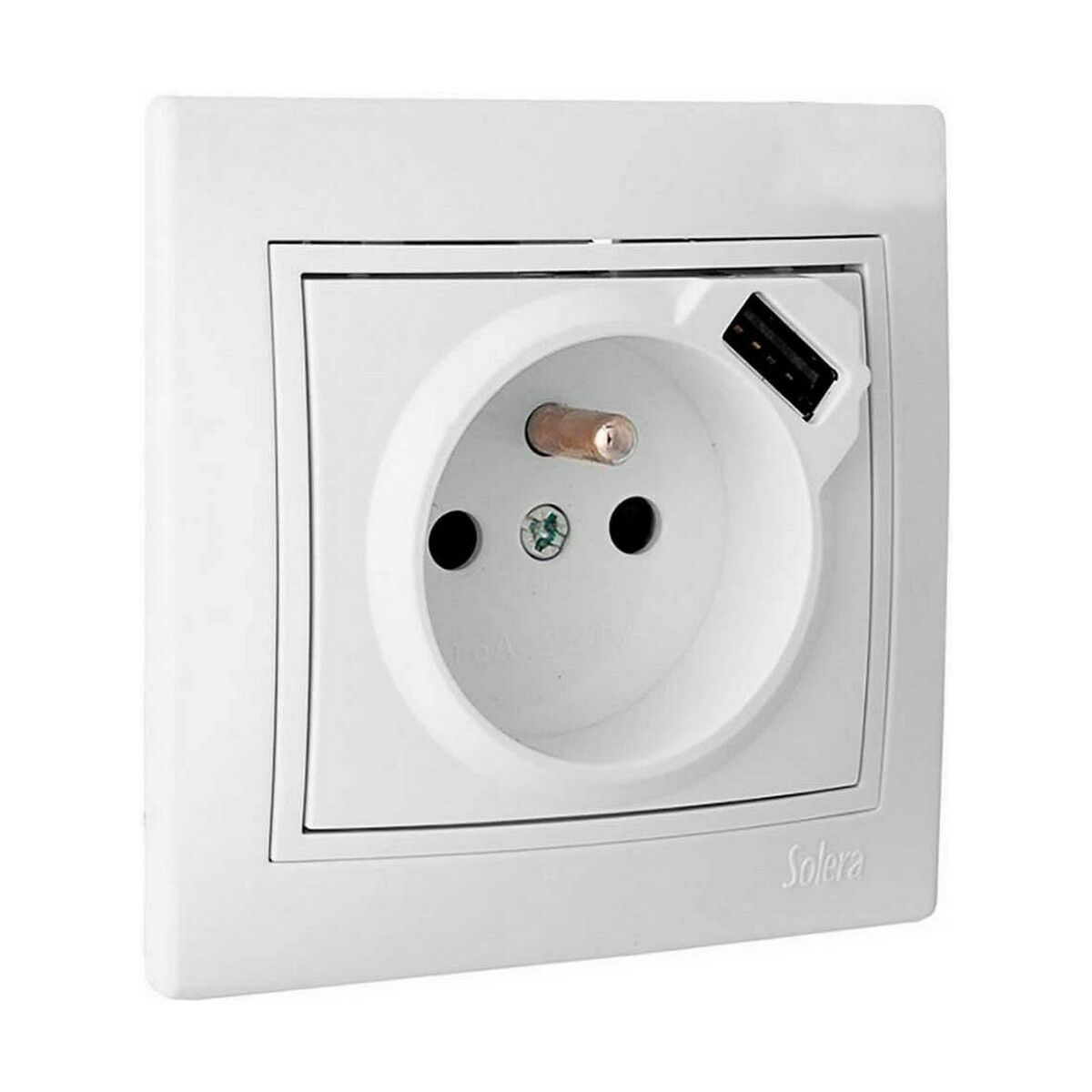 Schuko + Interruptor/Conmutador de Superficie • Interruptor conmutador de  superficie • Enchufe de pared • Toma corriente • Color blanco : :  Bricolaje y herramientas
