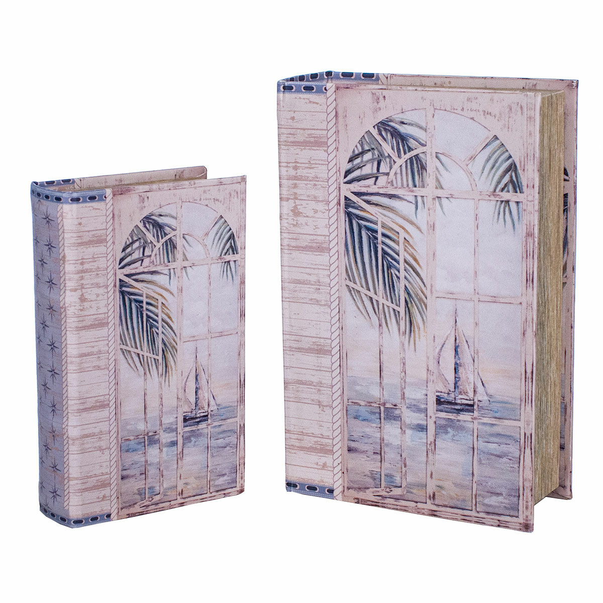 Juego de Cajas Decorativas DKD Home Decor Madera MDF Boho (36 x 26 x 18 cm)