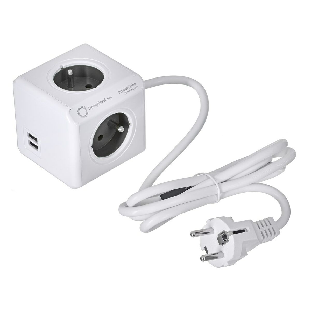 Regleta eléctrica cubo 4 tomas schuko + 2 tomas USB · PowerCube · El Corte  Inglés