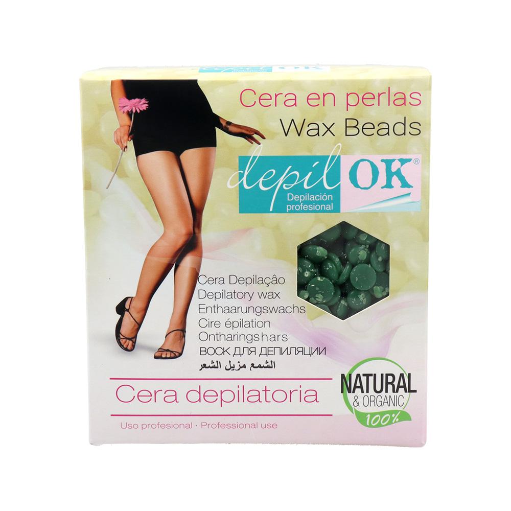 Depil Ok Cera Depilatoria Natural y Orgánica en Perlas Menta 1000