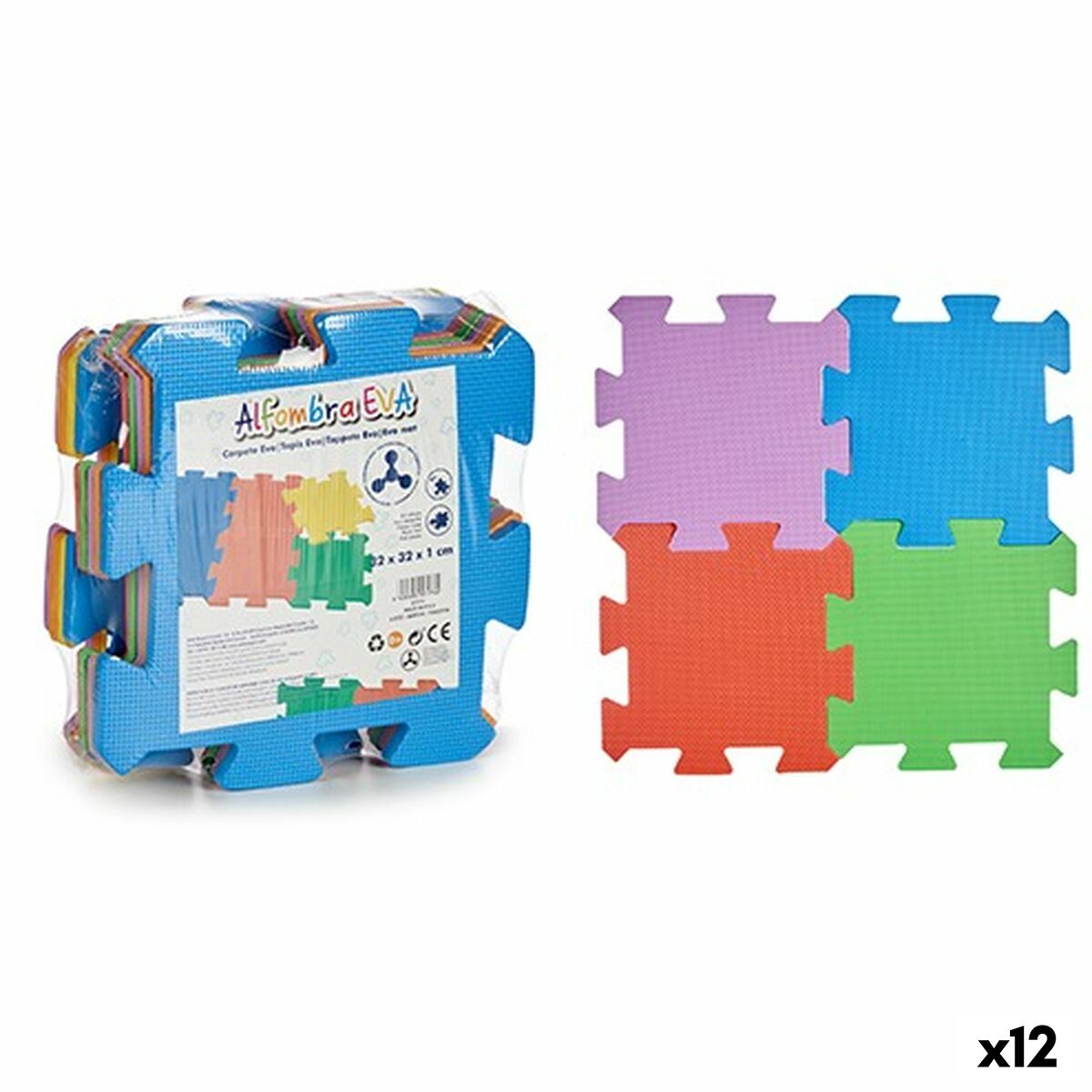 Alfombra puzzle Metálico