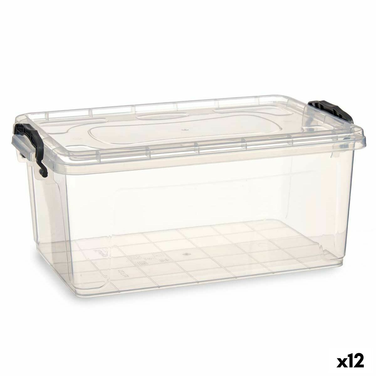 Caja de Almacenaje con Tapa Antracita Plástico (27,5 x 18 x 42,5 cm)