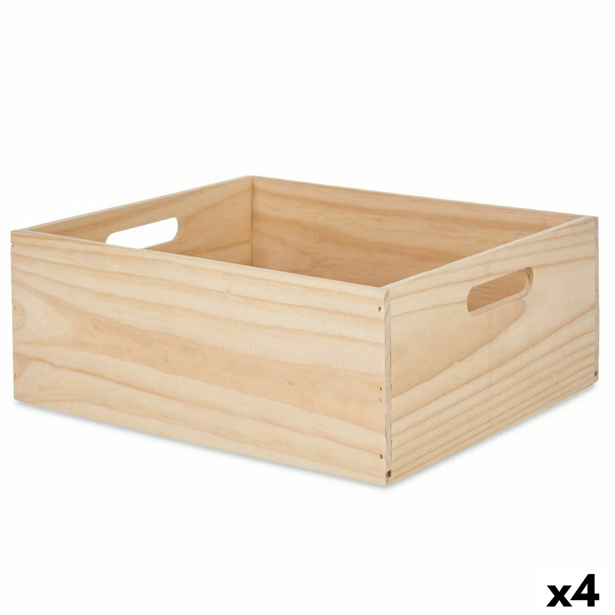 2 cajas decorativas de madera rayas