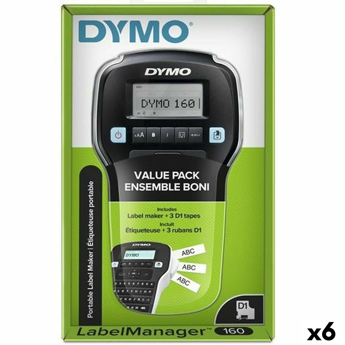 Dymo 160 - Etiquetadora, negro y plateado : Dymo: : Oficina y  papelería