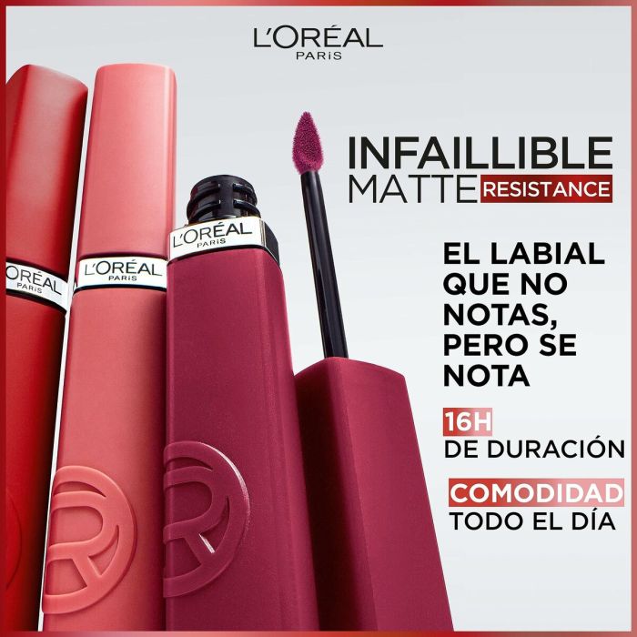 Labial líquido L'Oreal Make Up Infaillible Matte Resistance True Romance Nº 420 (1 unidad) 5