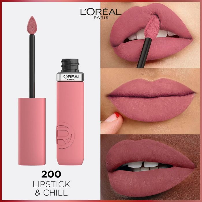 Labial líquido L'Oreal Make Up Infaillible Matte Resistance Lipstick & Chill Nº 200 (1 unidad) 3