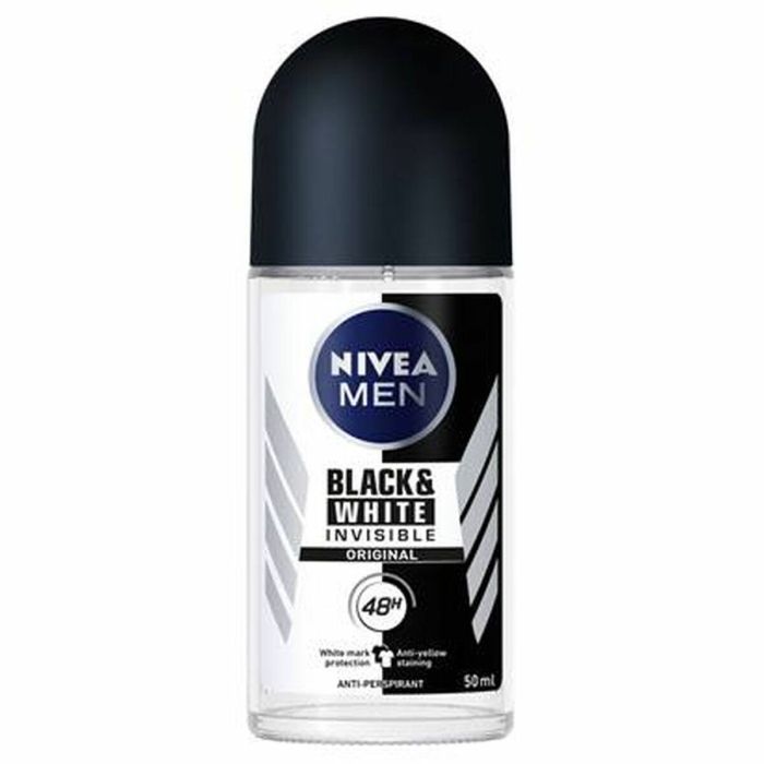 Desodorante Roll-On Men Black & White Invisible Nivea (50 ml)