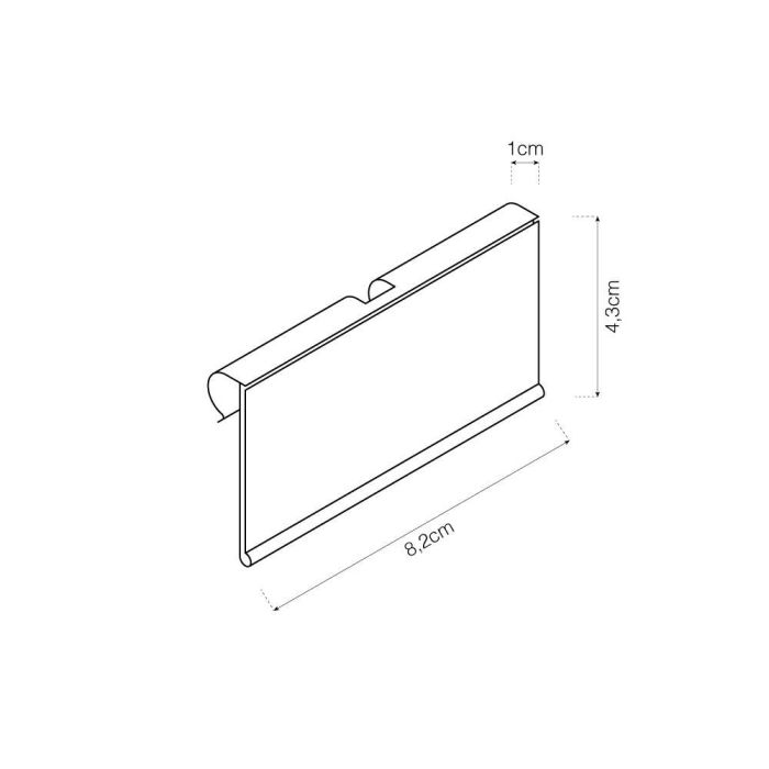 Etiquetero 80x44mm transparente basics 1