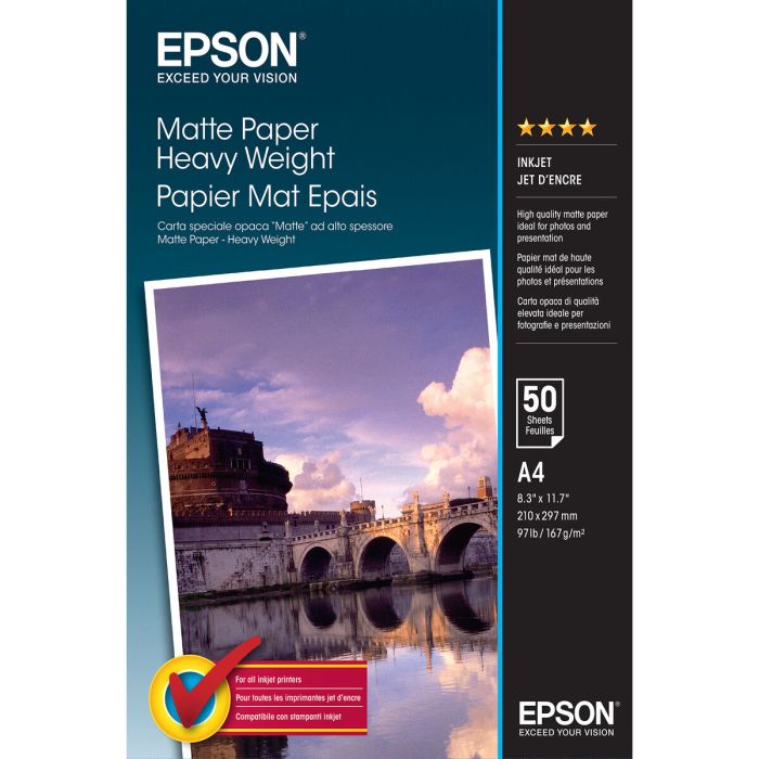 Papel Fotográfico Mate Epson 2357105 A4 50 Hojas (1 unidad)