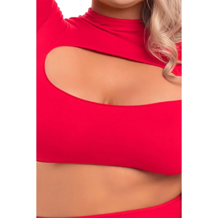 Conjunto de Lencería Pink Lipstick Rojo (3XL/4XL) 3