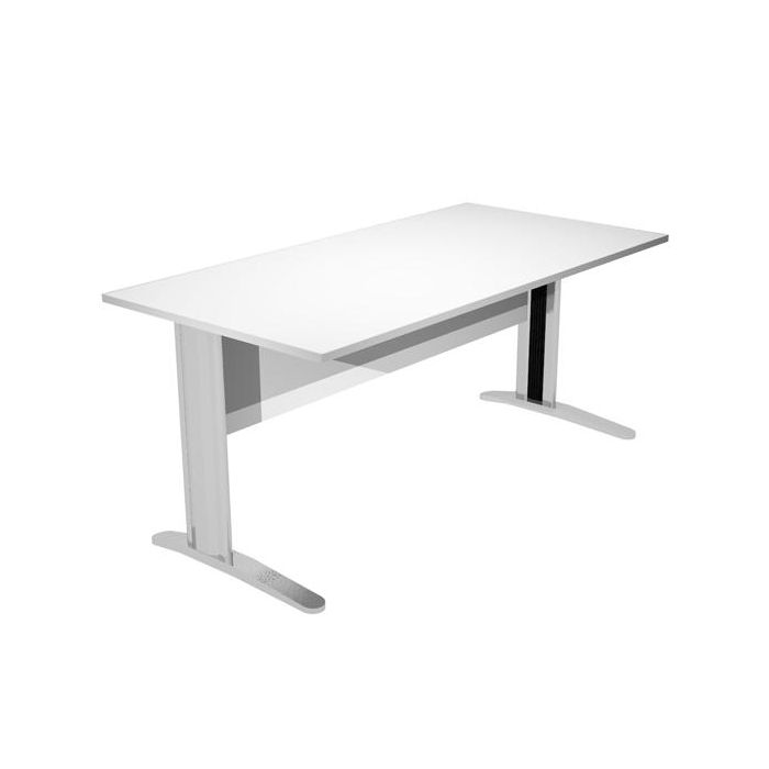 Artexport mesa escritorio presto 140 con patas de metal tablero 22mm blanco  