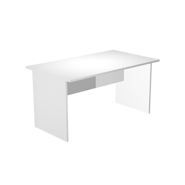 Artexport Mesa escritorio presto 140 con patas panel laterales tablero de 22mm blanco