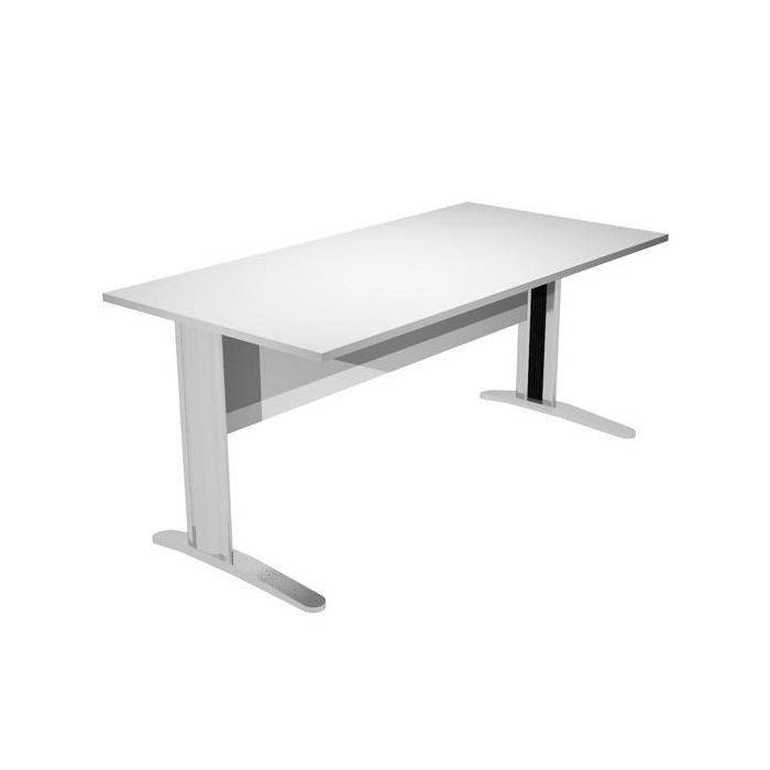 Artexport mesa escritorio presto 140 con patas de metal tablero 22mm gris